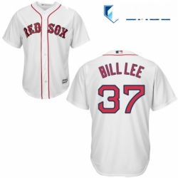 Mens Majestic Boston Red Sox 37 Bill Lee Replica White Home Cool Base MLB Jersey