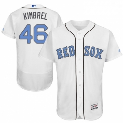 Mens Majestic Boston Red Sox 46 Craig Kimbrel Authentic White 2016 Fathers Day Fashion Flex Base MLB Jersey