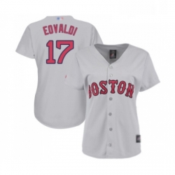 Womens Boston Red Sox 17 Nathan Eovaldi Replica Grey Road Baseball Jersey 