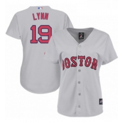 Womens Majestic Boston Red Sox 19 Fred Lynn Authentic Grey Road MLB Jersey