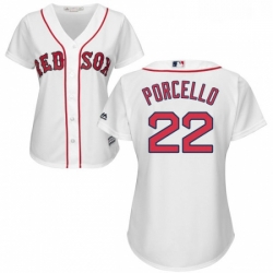 Womens Majestic Boston Red Sox 22 Rick Porcello Replica White Home MLB Jersey