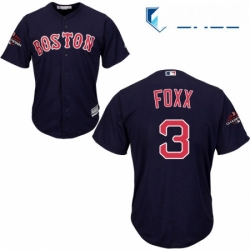 Youth Majestic Boston Red Sox 3 Jimmie Foxx Authentic Navy Blue Alternate Road Cool Base 2018 World Series Champions MLB Jersey