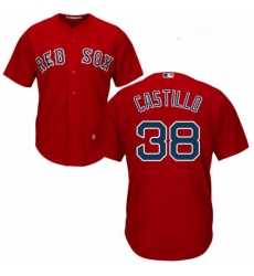 Youth Majestic Boston Red Sox 38 Rusney Castillo Authentic Red Alternate Home Cool Base MLB Jersey