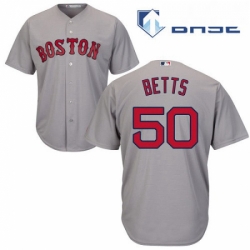 Youth Majestic Boston Red Sox 50 Mookie Betts Authentic Grey Road Cool Base MLB Jersey