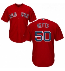 Youth Majestic Boston Red Sox 50 Mookie Betts Replica Red Alternate Home Cool Base MLB Jersey