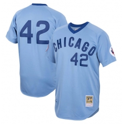 Men Chicago Cubs 42 Bruce Sutter Blue Road 1976 Mitchell  26 Ness Stitched Jerse