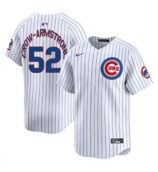 Men Chicago Cubs 52 Pete Crow Armstrong White Home Limited Stitched Baseball Jersey