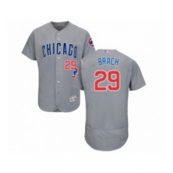 Mens Chicago Cubs 29 Brad Brach Grey Road Flex Base Authentic Collection Baseball Jersey