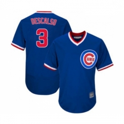 Mens Chicago Cubs 3 Daniel Descalso Royal Blue Cooperstown Flexbase Authentic Collection Baseball Jersey