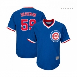 Mens Chicago Cubs 59 Kendall Graveman Replica Royal Blue Cooperstown Cool Base Baseball Jersey 