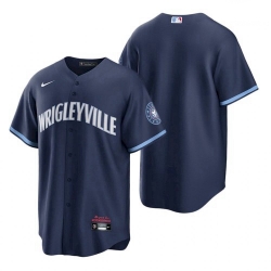 Men's Chicago Cubs Wrigleyville Navy 2021 City Connect Replica Jersey