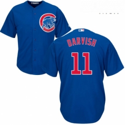 Mens Majestic Chicago Cubs 11 Yu Darvish Replica Royal Blue Alternate Cool Base MLB Jersey 