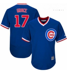 Mens Majestic Chicago Cubs 17 Mark Grace Replica Royal Blue Cooperstown Cool Base MLB Jersey