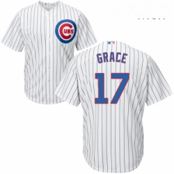 Mens Majestic Chicago Cubs 17 Mark Grace Replica White Home Cool Base MLB Jersey