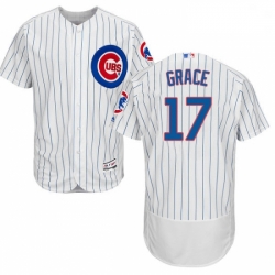 Mens Majestic Chicago Cubs 17 Mark Grace White Home Flex Base Authentic Collection MLB Jersey