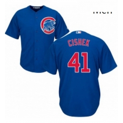 Mens Majestic Chicago Cubs 41 Steve Cishek Replica Royal Blue Alternate Cool Base MLB Jersey 