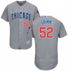 Mens Majestic Chicago Cubs 52 Justin Grimm Grey Road Flex Base Authentic Collection MLB Jersey