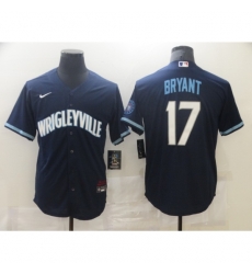 Men's Nike Chicago Cubs #17 Kris Bryant Navy Royal Alternate Stitched Baseball Jersey