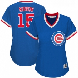 Womens Majestic Chicago Cubs 15 Brandon Morrow Authentic Royal Blue Cooperstown MLB Jersey 