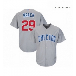 Youth Chicago Cubs 29 Brad Brach Authentic Grey Road Cool Base Baseball Jersey 