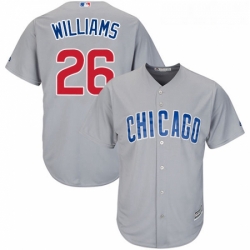 Youth Majestic Chicago Cubs 26 Billy Williams Authentic Grey Road Cool Base MLB Jersey