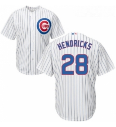 Youth Majestic Chicago Cubs 28 Kyle Hendricks Replica White Home Cool Base MLB Jersey