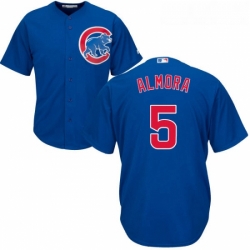 Youth Majestic Chicago Cubs 5 Albert Almora Jr Replica Royal Blue Alternate Cool Base MLB Jersey 