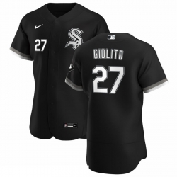 Men Chicago White Sox 27 Lucas Giolito Men Nike Black Alternate 2020 Flex Base Player MLB Jersey