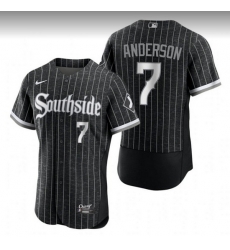 Men Chicago White Sox 7 Tim Anderson City Connect Flex Base Stitched Jerse