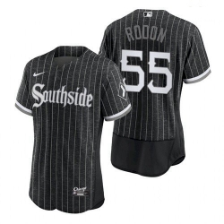 Men's Chicago White Sox Southside Carlos Rodon Black Authentic Jersey