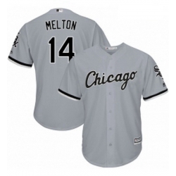 Mens Majestic Chicago White Sox 14 Bill Melton Grey Road Flex Base Authentic Collection MLB Jersey