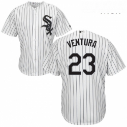 Mens Majestic Chicago White Sox 23 Robin Ventura Replica White Home Cool Base MLB Jersey