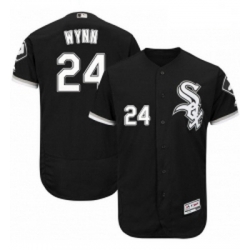 Mens Majestic Chicago White Sox 24 Early Wynn Black Flexbase Authentic Collection MLB Jersey