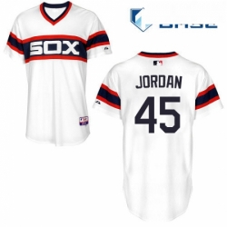 Mens Majestic Chicago White Sox 45 Michael Jordan Replica White 2013 Alternate Home Cool Base MLB Jersey