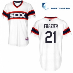 Mens Majestic Chicago White Sox 53 Welington Castillo Replica White 2013 Alternate Home Cool Base MLB Jersey 