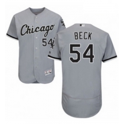 Mens Majestic Chicago White Sox 54 Chris Beck Grey Road Flex Base Authentic Collection MLB Jersey