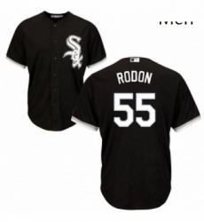 Mens Majestic Chicago White Sox 55 Carlos Rodon Replica Black Alternate Home Cool Base MLB Jersey