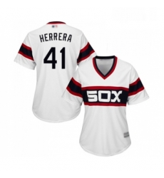 Womens Chicago White Sox 41 Kelvin Herrera Replica White 2013 Alternate Home Cool Base Baseball Jersey 