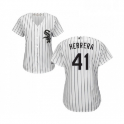 Womens Chicago White Sox 41 Kelvin Herrera Replica White Home Cool Base Baseball Jersey 