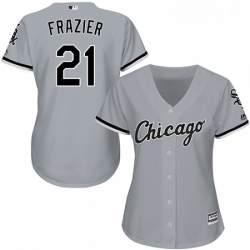 Womens Majestic Chicago White Sox 10 Yoan Moncada Authentic White Fashion Cool Base MLB Jersey 