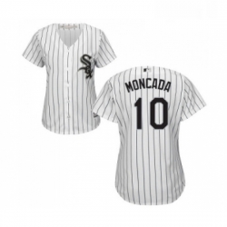 Womens Majestic Chicago White Sox 10 Yoan Moncada Replica White Home Cool Base MLB Jerseys 