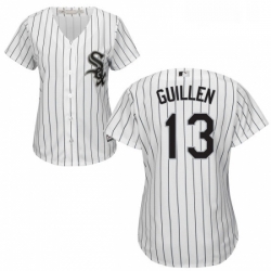 Womens Majestic Chicago White Sox 13 Ozzie Guillen Replica White Home Cool Base MLB Jersey