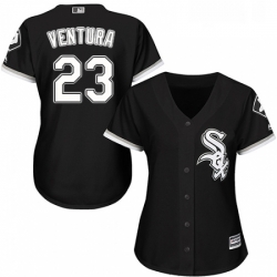 Womens Majestic Chicago White Sox 23 Robin Ventura Authentic Black Alternate Home Cool Base MLB Jersey