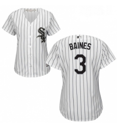 Womens Majestic Chicago White Sox 3 Harold Baines Replica White Home Cool Base MLB Jersey