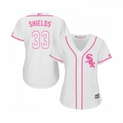 Womens Majestic Chicago White Sox 33 James Shields Replica White Fashion Cool Base MLB Jerseys