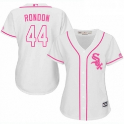 Womens Majestic Chicago White Sox 44 Bruce Rondon Replica White Fashion Cool Base MLB Jersey 