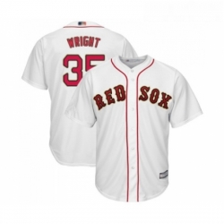 Youth Boston Red Sox 35 Steven Wright Authentic White 2019 Gold Program Cool Base Baseball Jersey