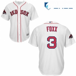 Youth Majestic Boston Red Sox 3 Jimmie Foxx Authentic White Home Cool Base 2018 World Series Champions MLB Jersey