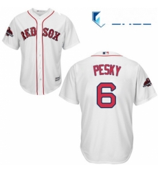 Youth Majestic Boston Red Sox 6 Johnny Pesky Authentic White Home Cool Base 2018 World Series Champions MLB Jersey