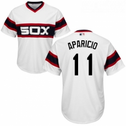 Youth Majestic Chicago White Sox 11 Luis Aparicio Replica White 2013 Alternate Home Cool Base MLB Jersey